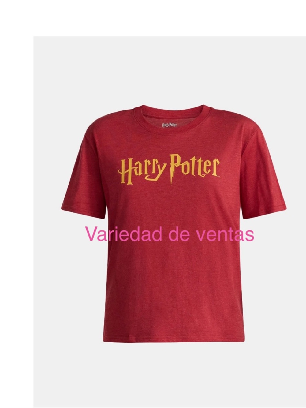 Warner Bros. Harry Potter Red Tee with Gold Logo